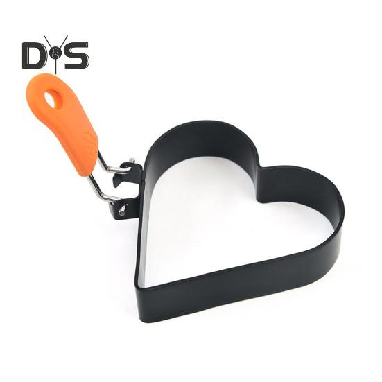 Форма для яиц в форме сердца из нержавеющей стали с антипригарным покрытием, в форме цветка, звезды, блинов, омлета, для жарки яиц, приготовления завтрака, сэндвича, бургера