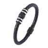 New Luxury Genuine Leather Bracelet Combination 3 Colors Men Bracelets Woven Bracelet Men Birthday Gift
