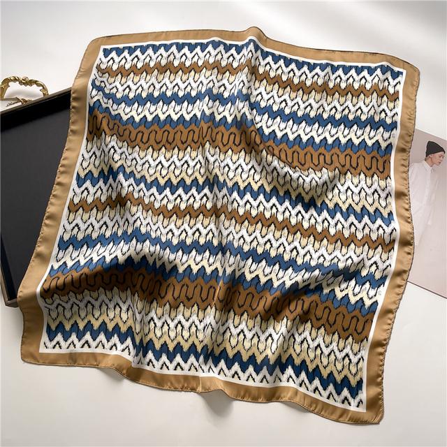 Шелковый квадратный шарф для женщин, шейный платок, женские повязки для волос, ленточная повязка на голову, роскошная шаль, атласный хиджаб, модные накидки, бандана