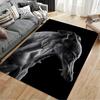 Greyhound Dog Art on Black suitable as a non-slip mat for the living room or bedroom sofa