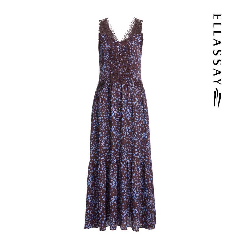 ELLASSAY Deconstructed Elegant Deep V-Neck Dress