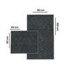 Коврик для ванной Bluenity с крючком Антрацит 50x60 см + 60x100 см