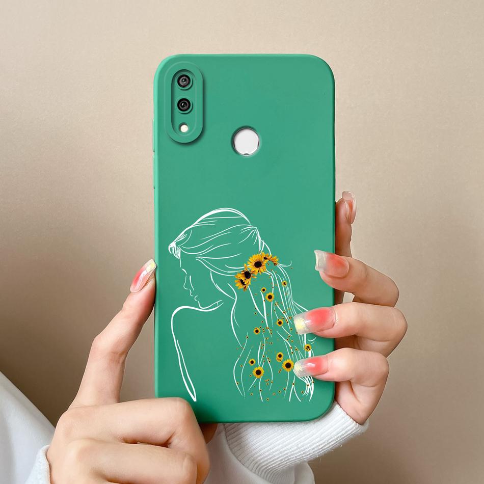 For Huawei Y9 Prime 2019 Phone Case Full Protection Cover For Huawei Y9S Y9A Cute Cartoon Liquid Silicone Anti Drop Bumper Coque