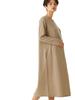 Maternity Binding Nursing Long Mocha Brown [ANGELIEBE] Pajamas, Gauze, A-line Dress, Nightgown, Prenatal, Postnatal, Clothes, Sleeve, L-LL,