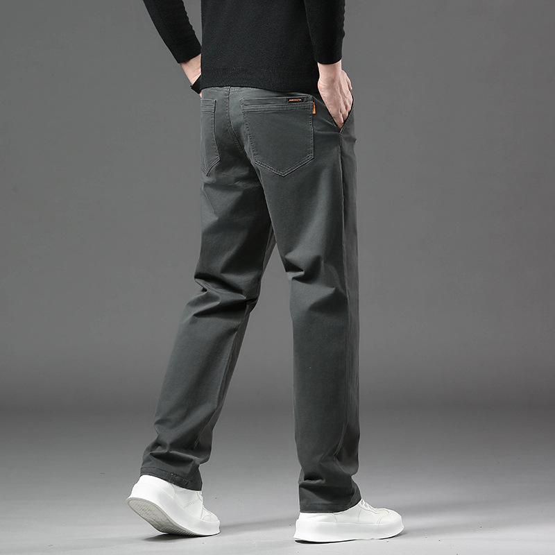 Весна и осень 2024 года, новые повседневные брюки высокого класса для мужчин, прямые свободные широкие брюки в деловом стиле