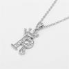 Unisex Fashion Crown A-Z Alphabet Pendant Vintage Chain Necklaces Hip-Hop Style Crystal Zircon Punk MIT