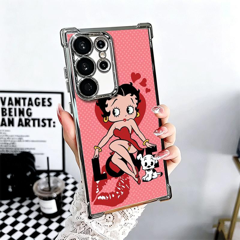 B-Bettys B-Boops Девушка Покрытие Чехол для Телефона Для Samsung Galaxy S24 S25 FE S26 Edge S23 Ultra S22 S21 Plus S20 Противоударный Подушка Безопасности Чехол