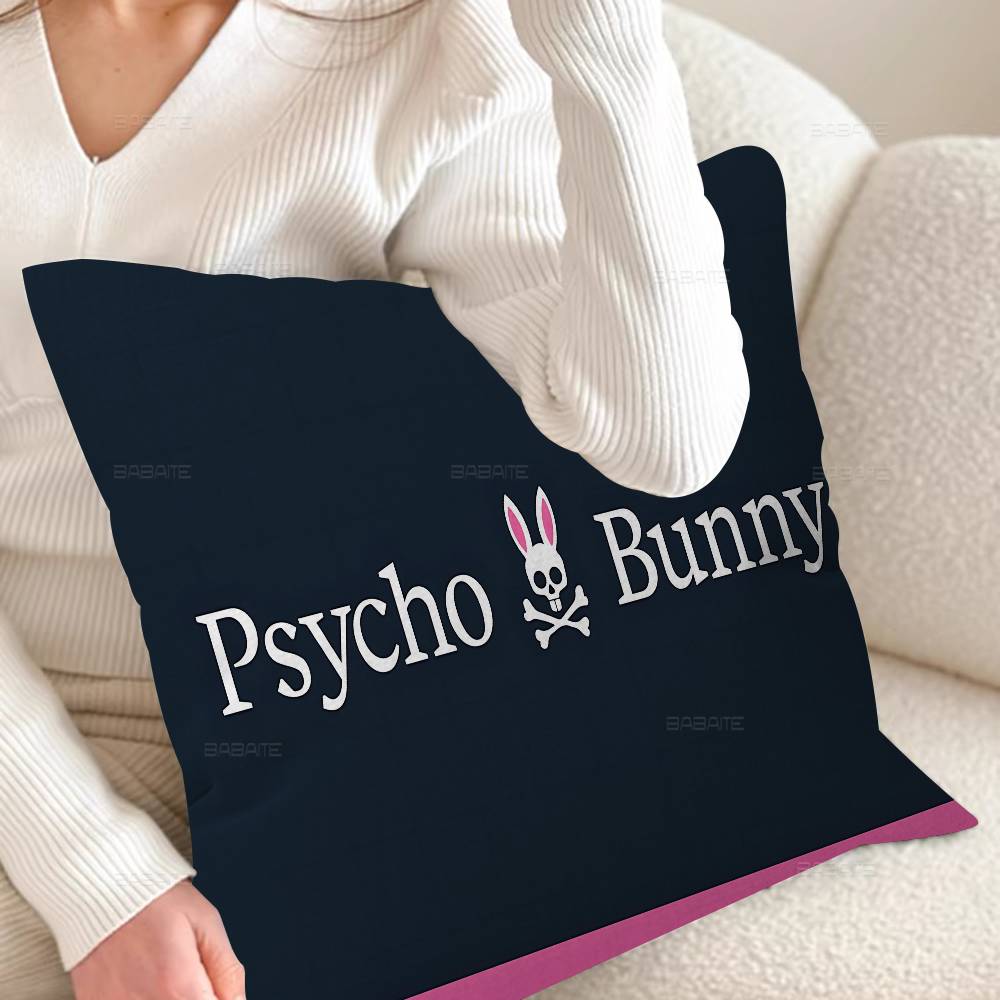 Модные Наволочки P-Psycho B-Bunny Мультяшные Декоративные Для Дивана Дома Двусторонние Короткий Плюш Милая Наволочка для Подушки