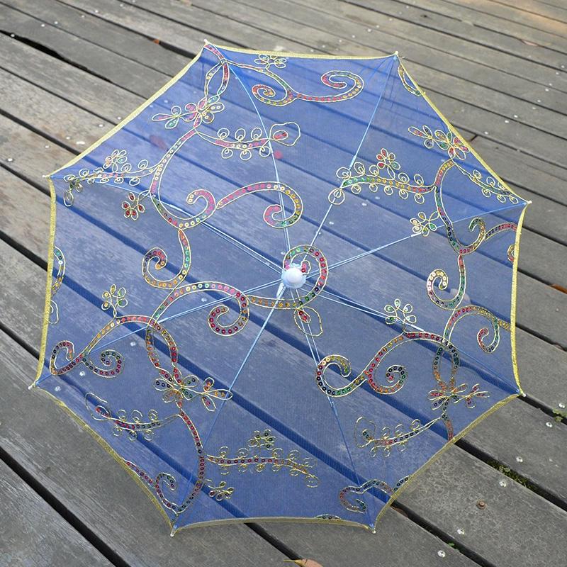 1PC Embroidered Photography Prop Toy Gifts For Girls Decorative Umbrella Dance Accessories Large Size Lace Umbrella