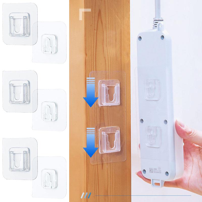 6x6 см двухсторонние клейкие настенные крючки, вешалка, прочные прозрачные крючки, присоска, настенный держатель для хранения для кухни, ванной комнаты