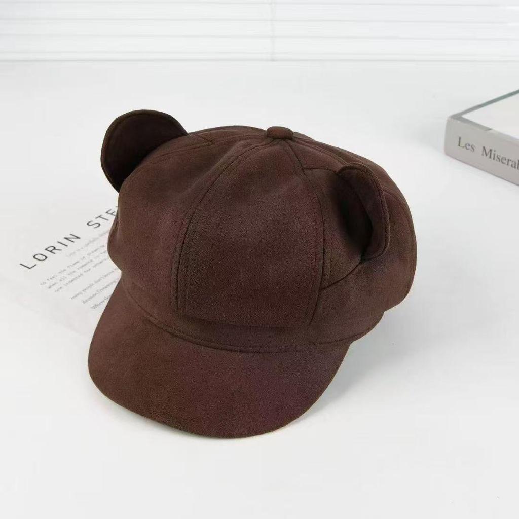 Unisex Cat Ear Octagonal Hat - Cute, Retro British Duckbill Style for Women & Painters