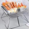 Stainless Steel Barbecue Grill Portable Outdoor Stove Table Stove Folding Firewood Stove BBQ Camping Stove Camping Equipment