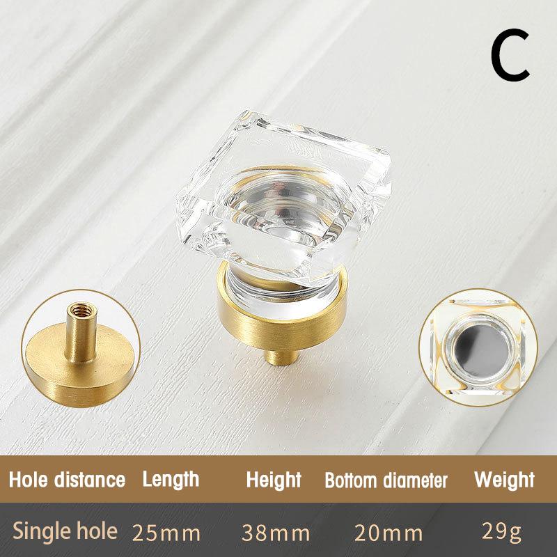 1 шт., ромбовидная форма с золотой основой, хрустальные стеклянные ручки, ручки для выдвижных ящиков, ручки для кухонного шкафа, мебельная дверная ручка