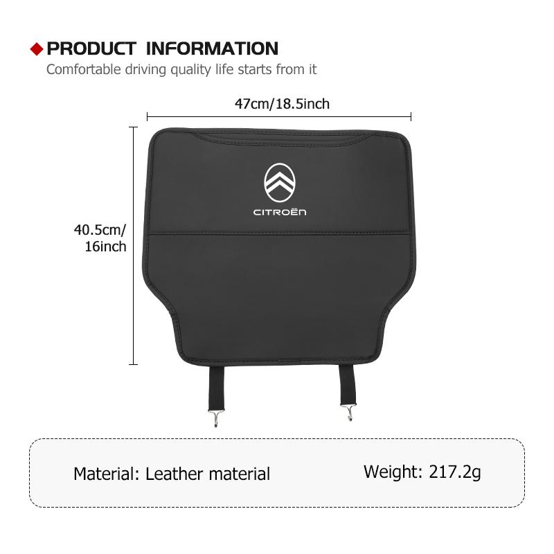 POOR1 Car Seat Back Anti Kick Cover Pad Anti-dirty Protector Mat For Citroen C5 C1 C2 C6 C4L DS3 DS4 DS5 C-Elysee Grand Berlingo