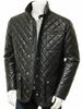 AL KHALID Men's Trendy Black Style Genuine Leather Casual & Party Wear Lambskin Leather Shirts
