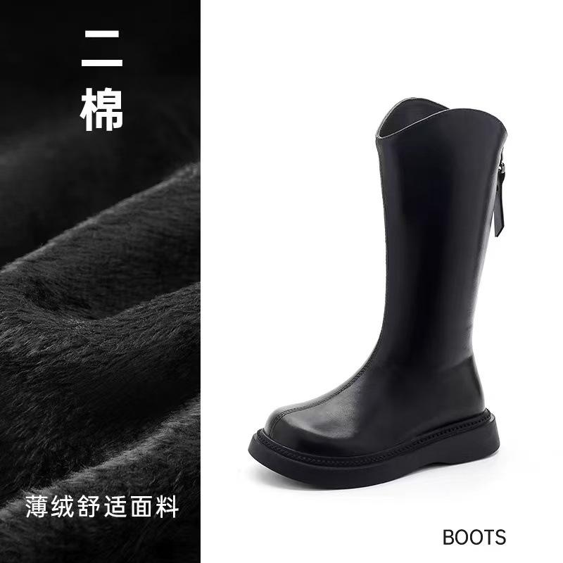 Детские сапоги для девочек, сапоги Martin, новые сапоги для малышек, модель «принцесса», высокие кожаные сапоги, подиумная модель.