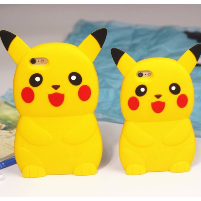 Pokmon Pikachu Silicone Phone Case With Foldable Stand For Iphone 4 And 5 Protectors