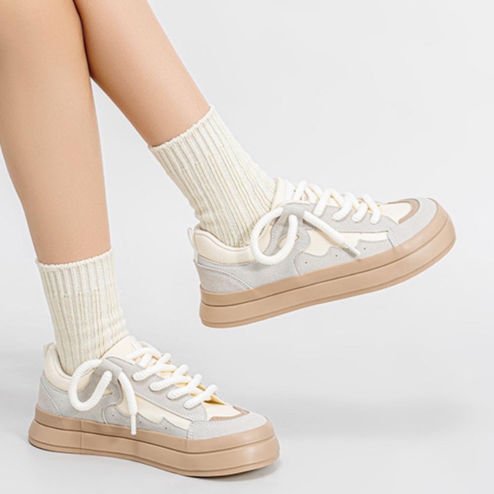 Warrior Back Little White Shoes Women's Low-top Thick-soled Breathable Casual Shoes Retro Board Shoes