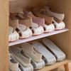 Регулируемая двухслойная полка для обуви, утолщенная, экономящая место полка для хранения обуви