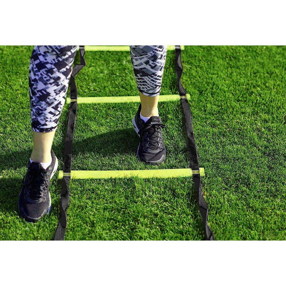 Speed Agility Training Ladder 12 Adjustable Flat Rungs 6m for Football Soccer