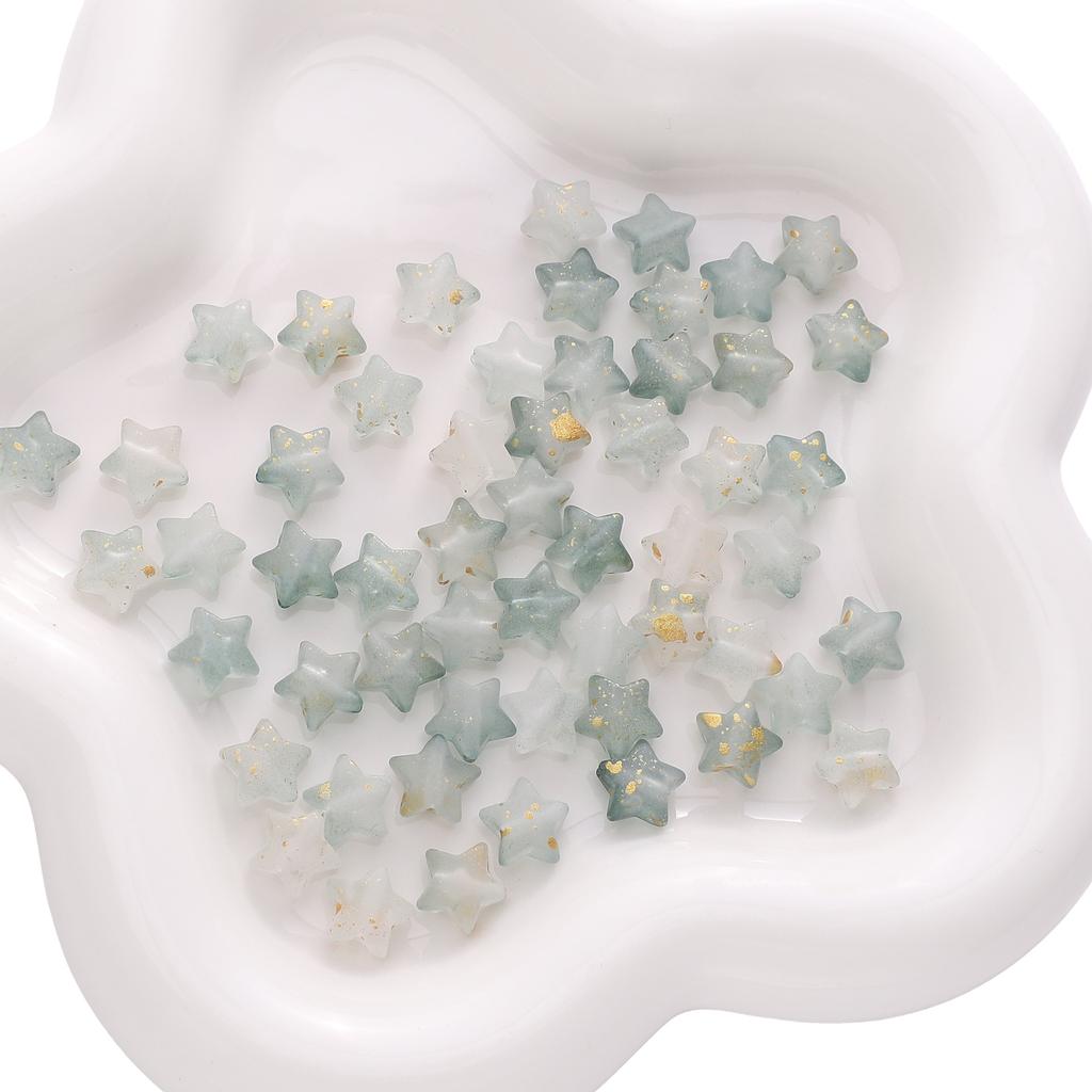 Бусины ручной работы 10*9 мм акриловые полупрозрачные цветные точки золотая пентаграмма самодельные украшения аксессуары ручная нить бусины сумка подвеска россыпью бусины