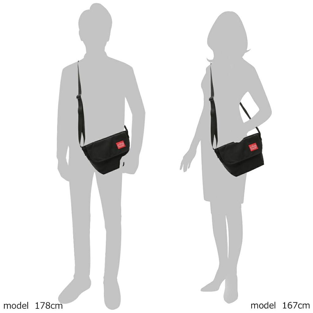 Сумка через плечо повседневная черная 1603 BLK [Manhattan Portage] мужская женская [item]