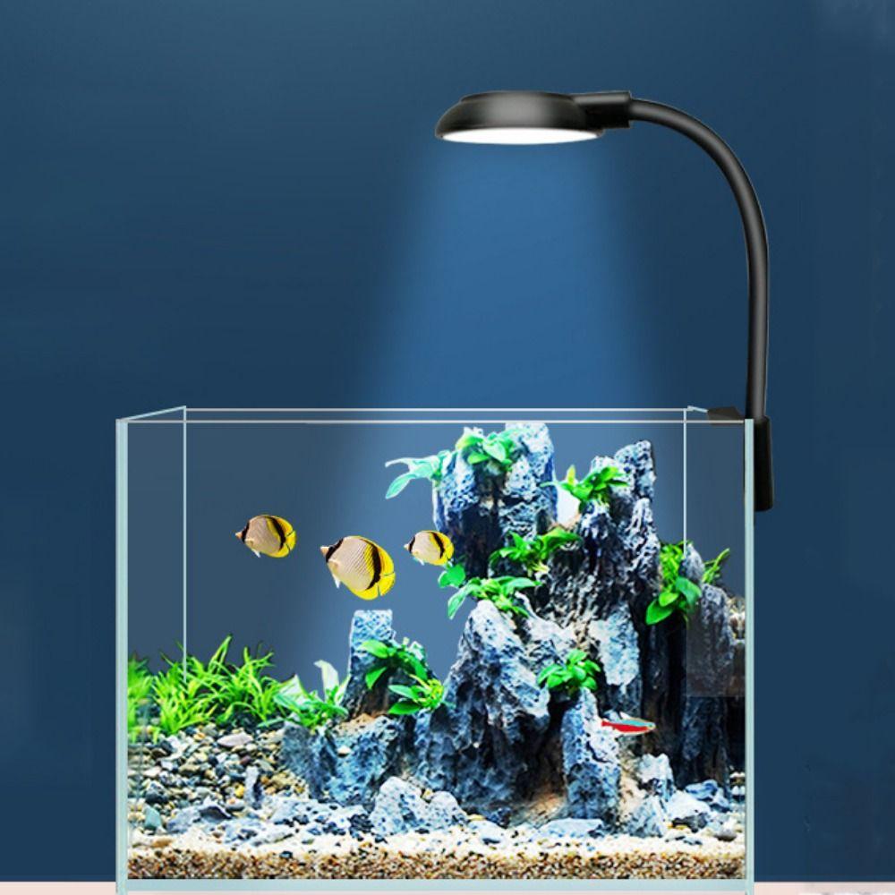 Plastic Fish Tank Plants Grow Light 360 ° Rotation Fish Tank Small Clip Light Fish Tank