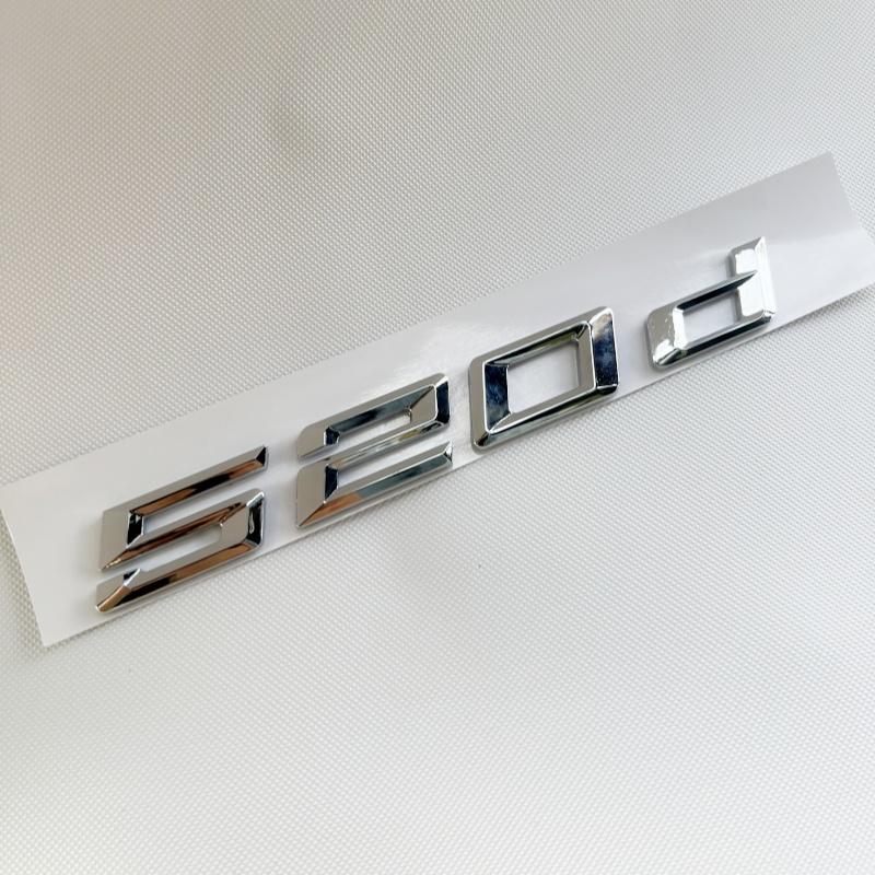 Хромированные Наклейки-Шильдики 520d 530d Xdrive 3D Буквы На Багажник Автомобиля Наклейка Для BMW 520d E60 E61 E39 F10 F07 G30 Аксессуары