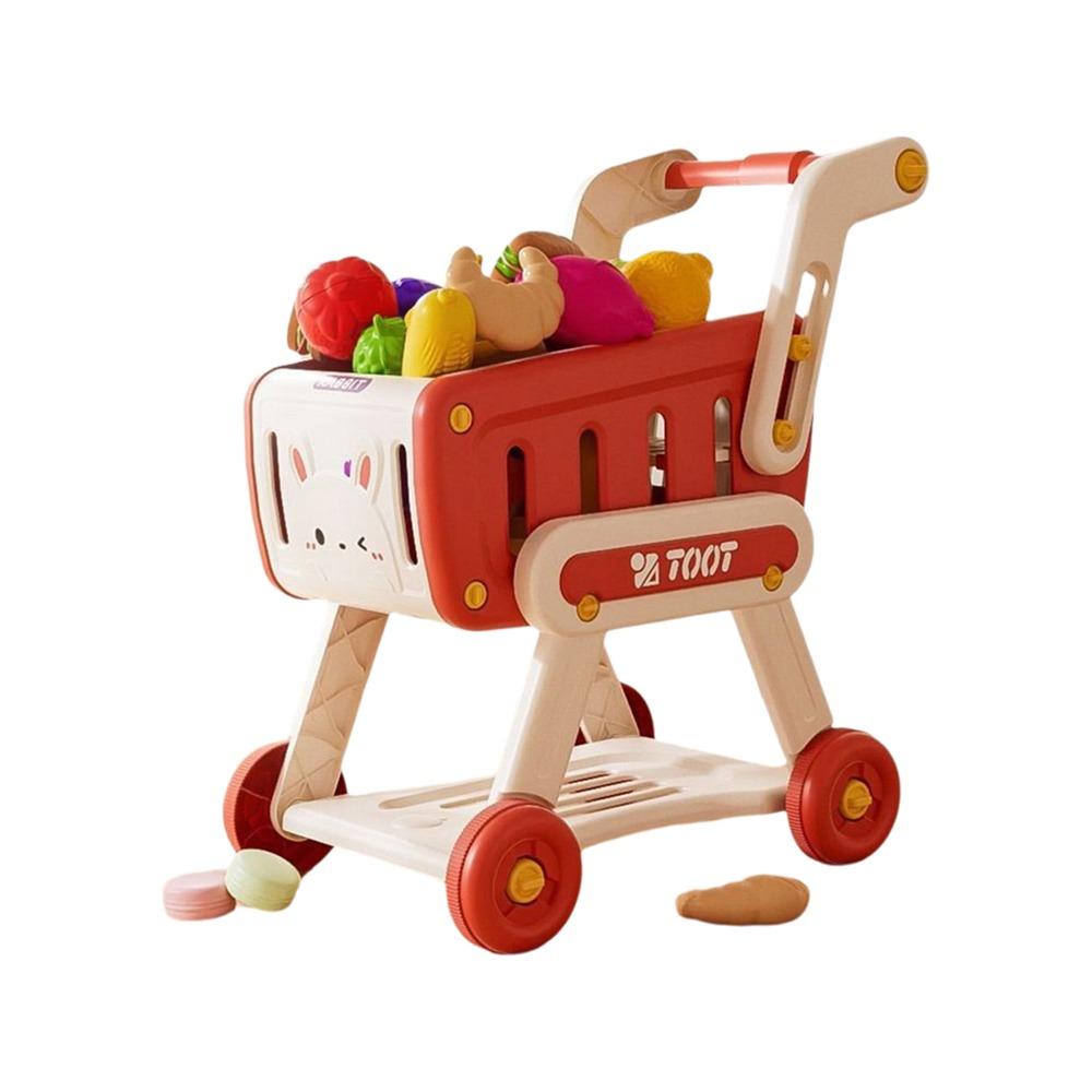Simulation Supermarket Trolley Toy 32PCS/Set Pretend Shopping Playset Toy Playing House