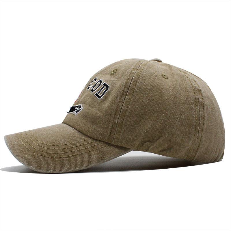 3D Three-Dimensional Anchor Embroidery Adjustable Cap Summer Pure Cotton Splicing Retro Washed Baseball Hat