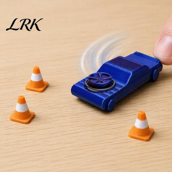 Карманная игрушка-антистресс 1/2 шт. Карманная дрифт-машинка с 3/6 мини-конусами, 2-в-1 Спиннер и машинка для снятия стресса, Настольная для взрослых, Подарок любителям