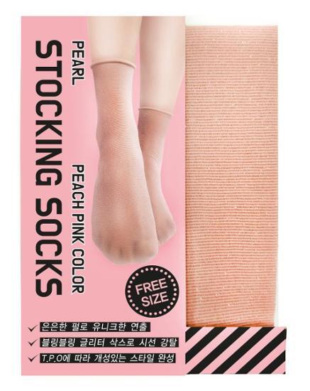 Носки-чулки с блестками и блестками (Персиково-розовый)