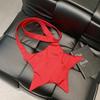 Y2k Star Shape Woman Nylon Crossbody Bag Cute Lightweight Vintage Girls Shoulder Bag Designer Aesthetic 2000s Red Purse Handbag