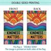 1pc Rainbow Kindness Slogan Garden Flag - 30.48x45.72 cm, Outdoor Yard Decor