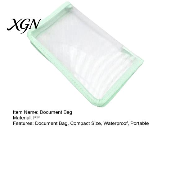 Durable PP File Protector Waterproof A6 Document Bag, Smooth Zipper Pencil Case, Student Case for Campus Transparent Organizer Stationery Receipts And