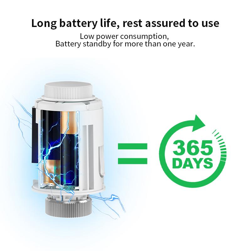 Листовка о новом термостатическом радиаторном клапане Tuya Zigbee Программируемый OTA-умный дом TRV Голосовое управление Google Alexa Assistant