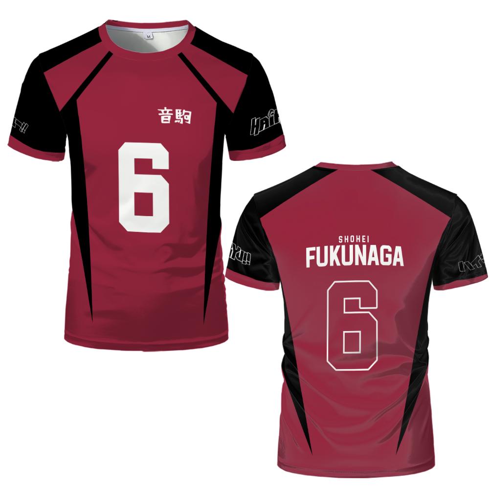 Cosplay Costume School Volleyball Club Men Sportswear Tee Kids Anime Haikyuu Nekoma Jersey Uniform T-shirt Kozume Tetsurou Kuroo