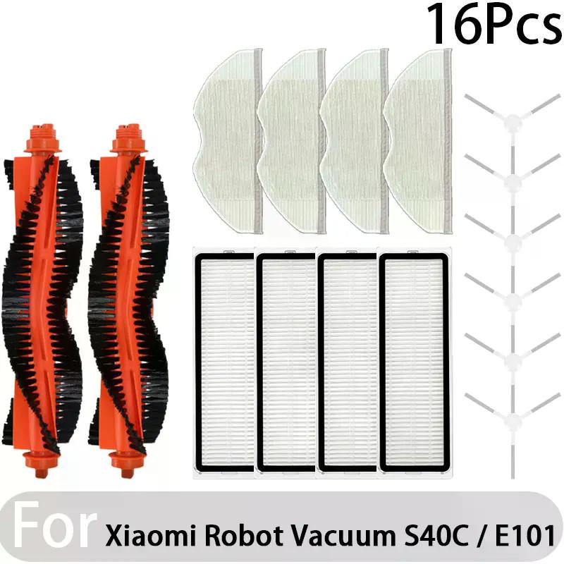 Подходит для робота-пылесоса Xiaomi S40C E101 Аксессуары Роликовая основная боковая щетка Крышка Фильтр Швабра