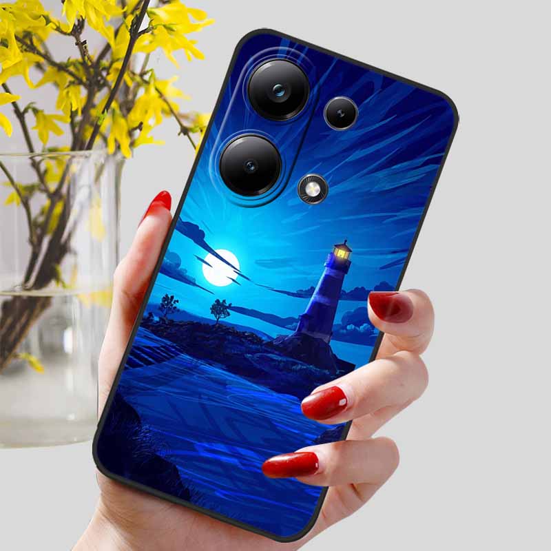For Xiaomi Redmi Note 13 Pro 4G Case Black Silicon TPU Shockproof Soft Cover For Redmi Note13 4G 2024 Protect Capa 13Pro Coque