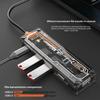 6 в 1 Type C Hub с прозрачным дизайном USB 3.0 адаптер для ноутбука MacBook Расширение портов Быстрая передача данных