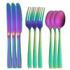 9pcs/3set Gold Dinnerware Stainless Steel Cutlery Set Dinner Knives Fork Spoons Sliverware Kitchen Tableware Set