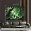 1 piece of 2D background cloth, background cloth depicting a mysterious forest witch casting magiczyc