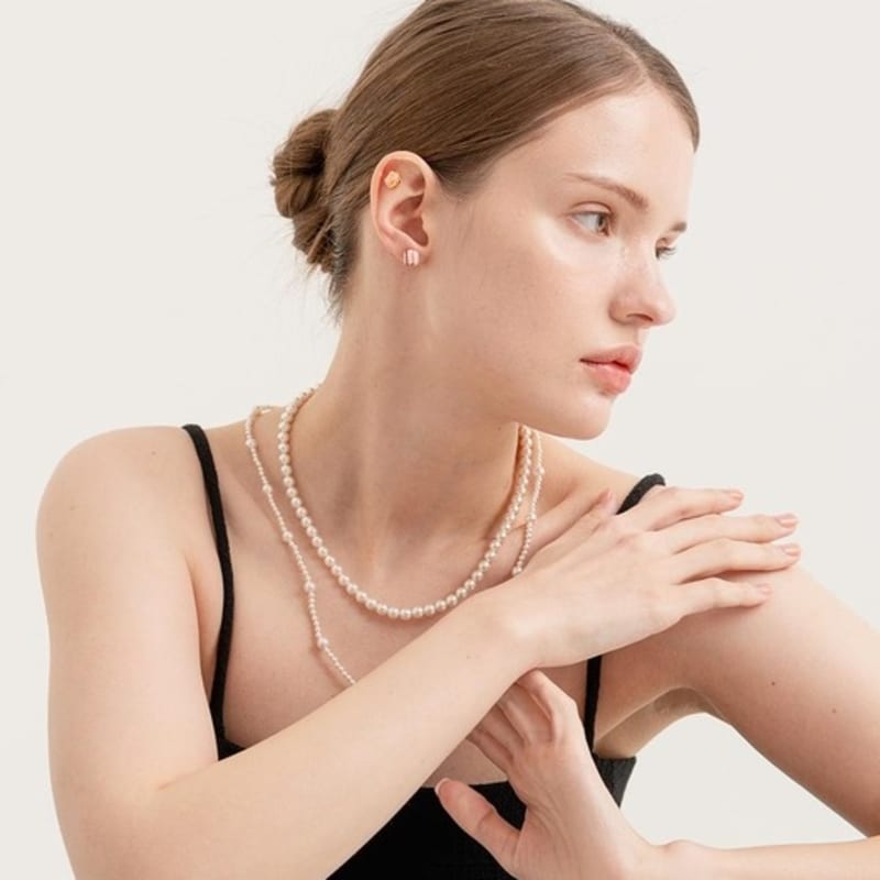 cerabonito Stratum Bothside Pearl Earring (autumn)