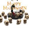 20Pcs Skull Ornament Exquisite Synthetic Figurines for Resin Mini Skull Realistic Photo Props Halloween