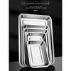 HANDUNYOU Extra Thick Rectangular Stainless Steel Tray