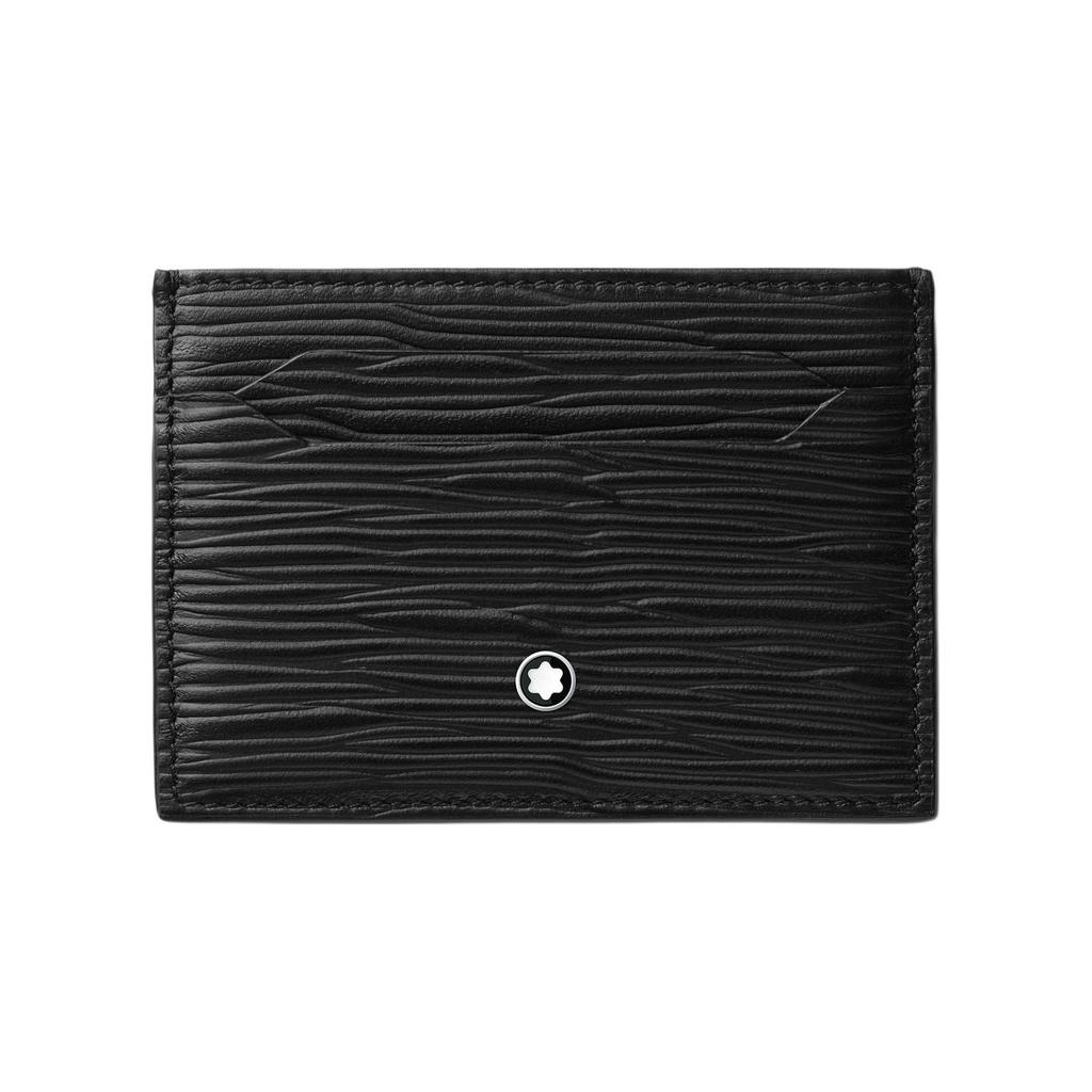 Montblanc Meisterstück Серия 4810 Шестиугольная Белая Звезда Логотип 5 Слотов для Карт Кожаный Держатель для Карт Мужской Держатель для Карт Черный 130930