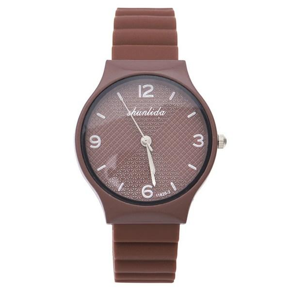 Beauguest Candy Color Circle Silicone Wristwatch