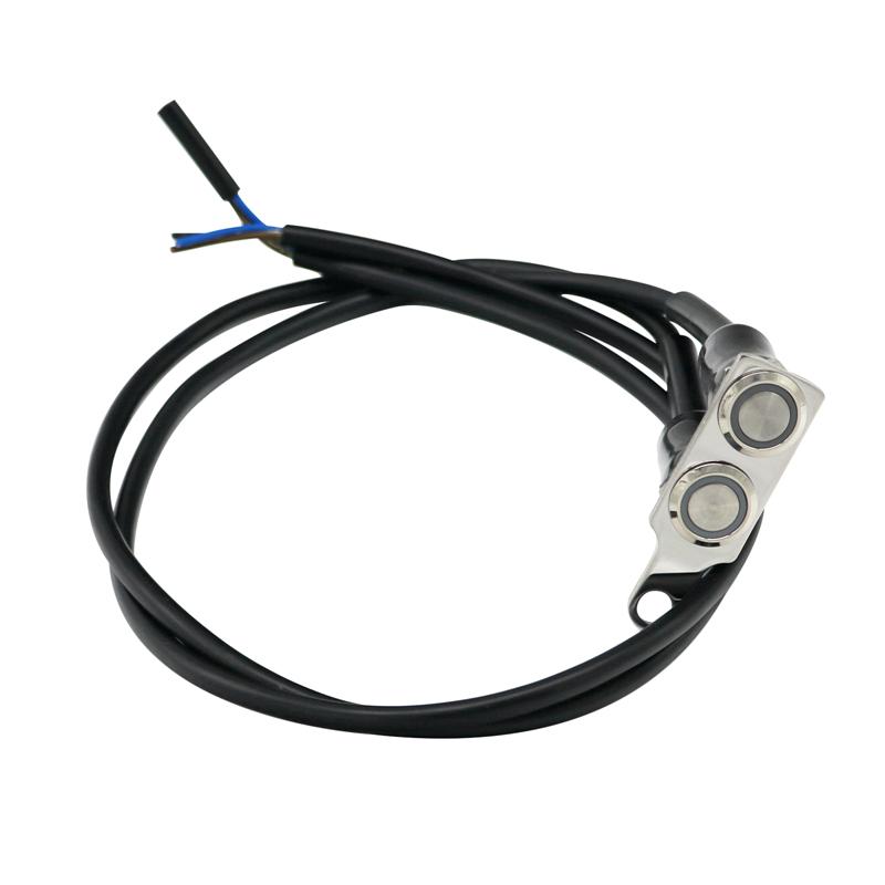 Светодиодный переключатель LMoDri для мотоцикла, водонепроницаемый переключатель включения-выключения на руль, регулируемое крепление, переключатели из нержавеющей стали, кнопка DC12V, противотуманный свет