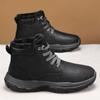 Мужские зимние ботинки, ретро-армейские ботинки, кожаные, противоскользящие, износостойкие, мужские зимние ботинки для активного отдыха