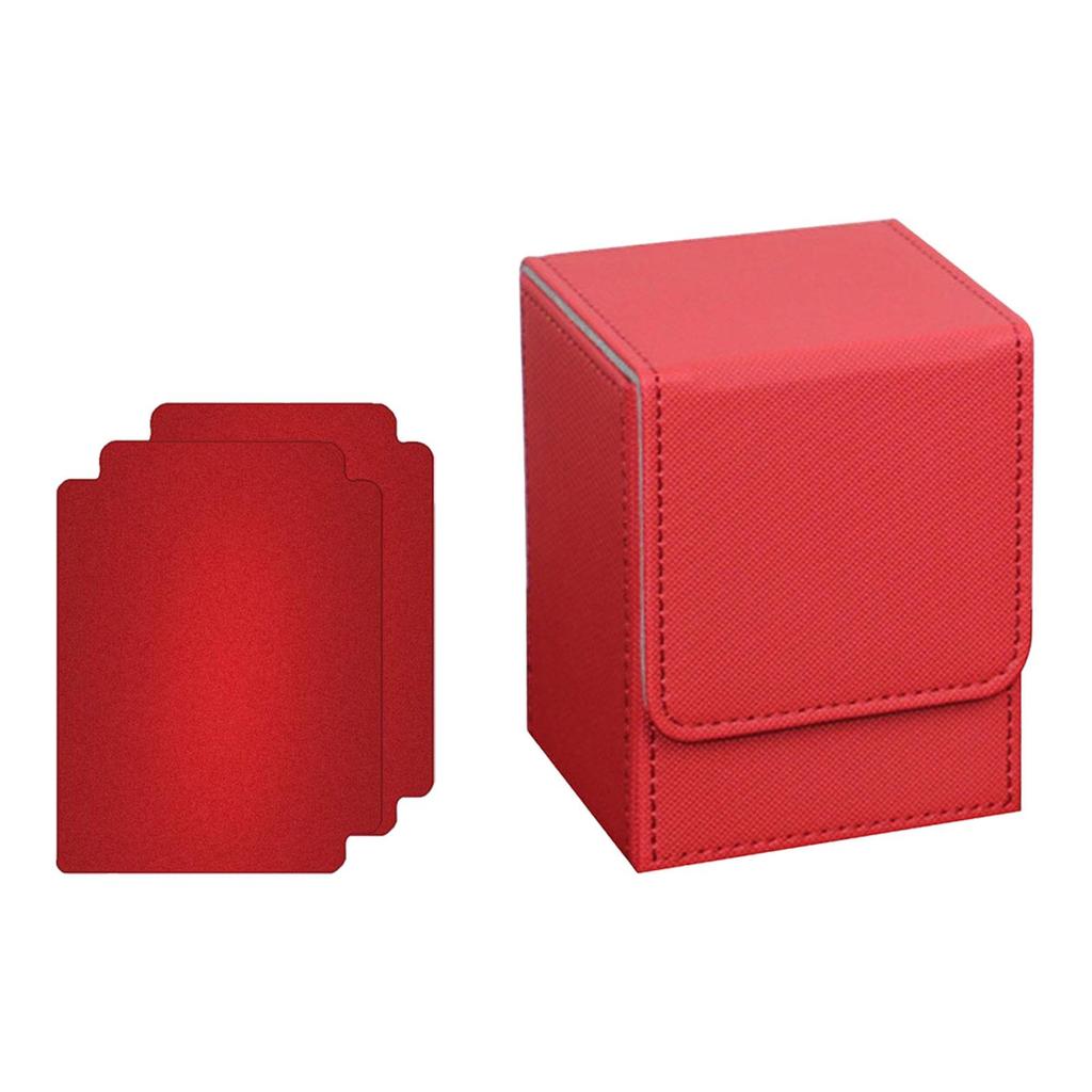 Trading Card Deck Box with Baffle Holds 100 Trading Card Premium Protective Cards Case for TCG Collectible Cards Card